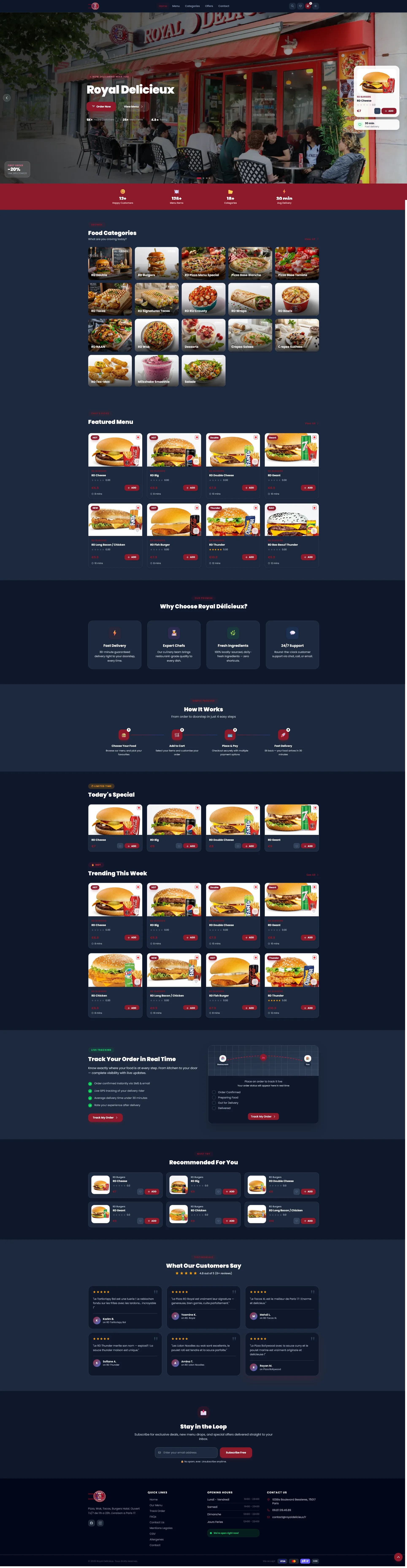 Royal Delicieux Website Development
