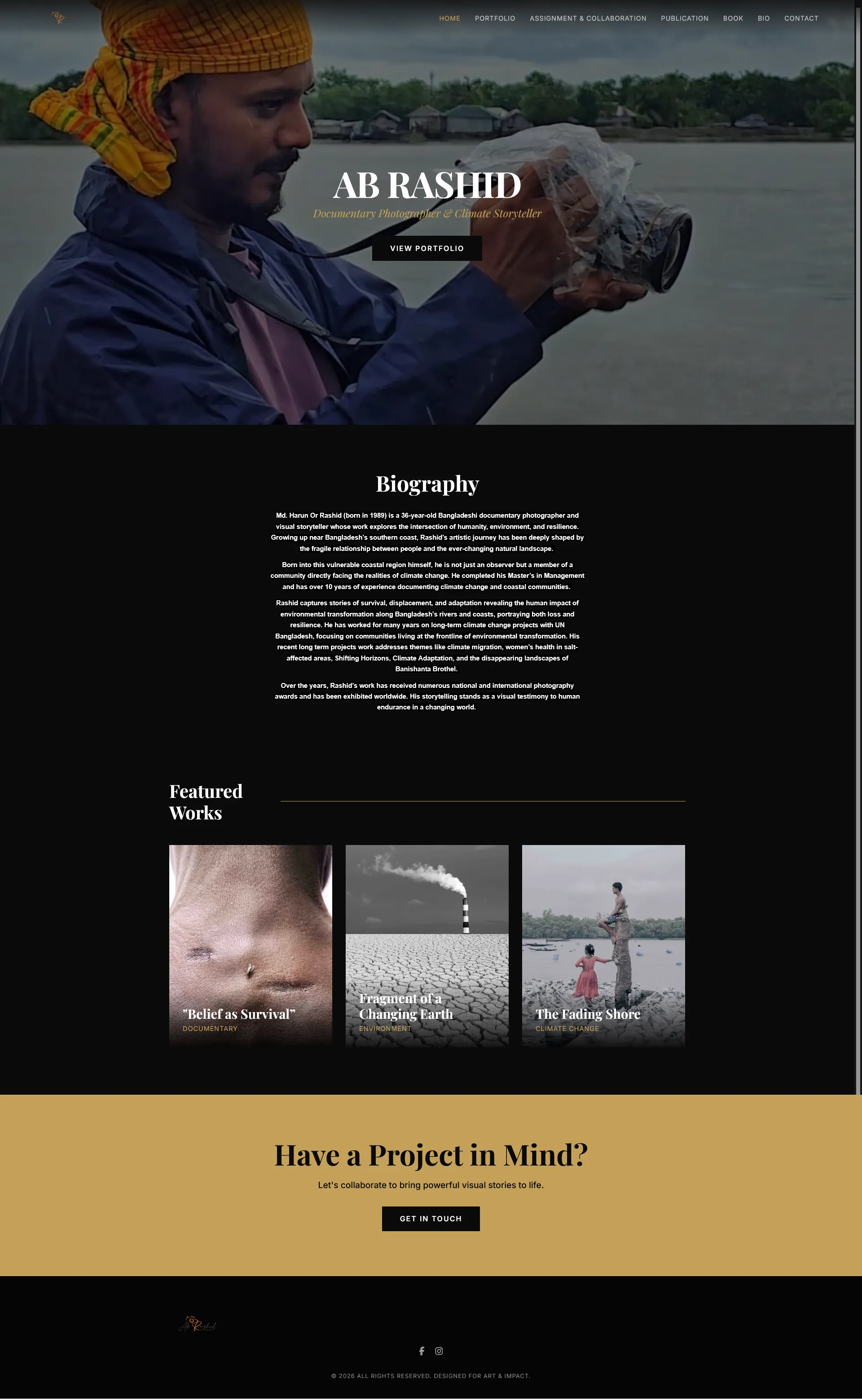 AB Rashid – Documentary Photographer Portfolio Website